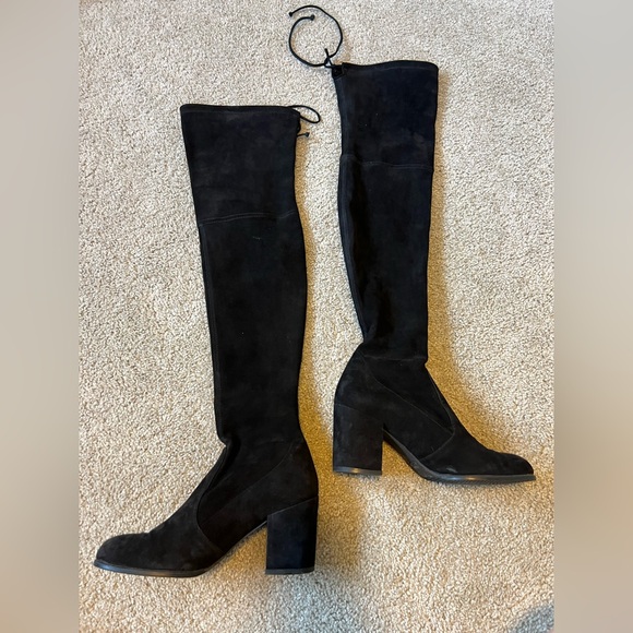 Stuart Weitzman Black Tieland Boot Size 8 - Picture 3 of 8